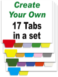 Create Your Own Index Tabs<br>17 Tabs per Set