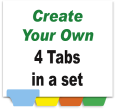 Create Your Own Dividers<br>4 Tabs per Set