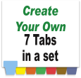 Create Your Own Index Tabs<br>7 Tabs per Set