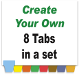 Create Your Own Index Tabs<br>8 Tabs per Set