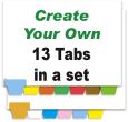 Create Your Own Dividers<br>13 Tabs per Set