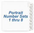 Numbers 1 - 8  Portrait<br>1/8 Cut