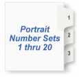 Numbers 1 - 20 Portrait<br>1/10 Cut
