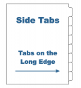 Blank Index Tab Sets - 1/8 cut<br> Imprintable