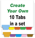 Create Your Own Dividers<br>10 Tabs per Set