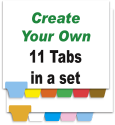 Create Your Own Index Tabs<br>11 Tabs per Set