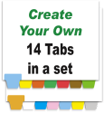 Create Your Own Index Tabs<br>14 Tabs per Set