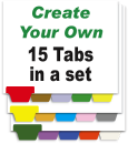 Create Your Own Index Tabs<br>15 Tabs per Set