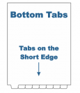 Blank Index Tab Sets - 1/8 cut<br> Imprintable