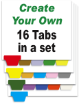 Create Your Own Index Tabs<br>16 Tabs per Set