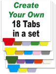 Create Your Own Index Tabs<br>18 Tabs per Set