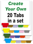 Create Your Own Index Tabs<br>20 Tabs per Set