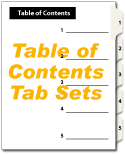 Table of Contents with Tabs