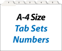 A4 Numbers Tabs