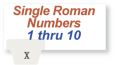 Individual Roman Numbers I-XX FlipChart