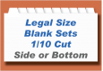 Blank Legal Index Tab Sets - 1/10th cut<br> Imprintable