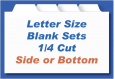 Blank Index Tab Sets - 1/4 cut<br> Imprintable
