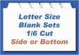 Blank Index Tab Sets - 1/6 cut<br> Imprintable