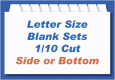 Blank Index Tab Sets - 1/10 cut<br> Imprintable