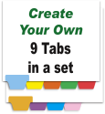 Create Your Own Index Tabs<br>9 Tabs per Set