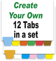 Create Your Own Index Tabs<br>12 Tabs per Set